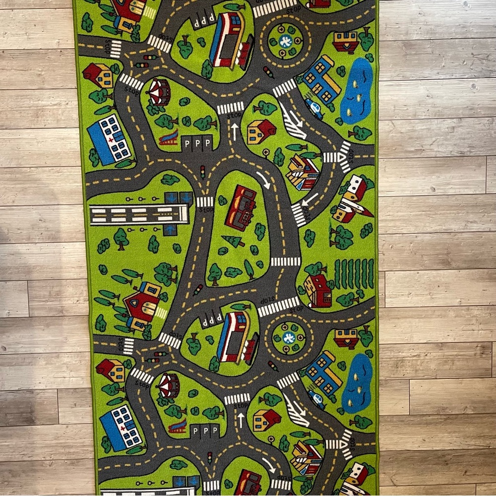 Angels | Kids Road Traffic Play Mat | Size: 80 inches x 40 inches